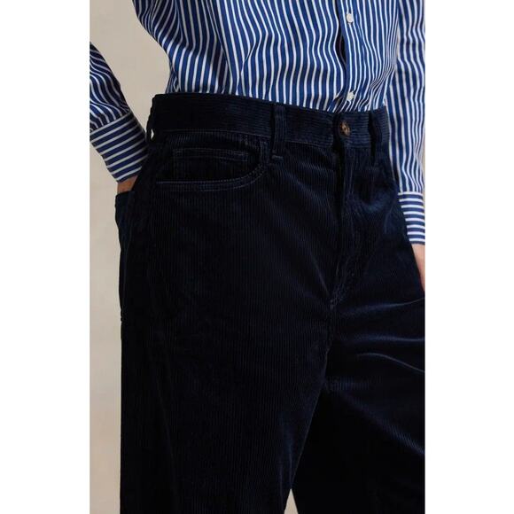 Ralph Lauren Corduroy Wide-Leg Cropped Pant Size 10 $295 - Picture 2 of 5
